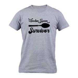 Wooden Spoon Survivor Funny Humour Joke T-shirt